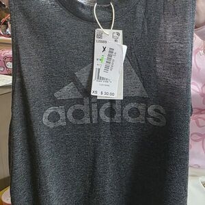 Adidas Charcoal Sleeveless Top